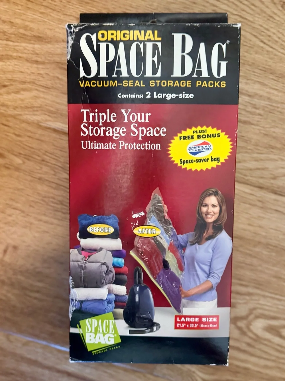 Original Space Bags Vacuum-Seal Storage Packs – 2 Large Size Plus Bonus Bag